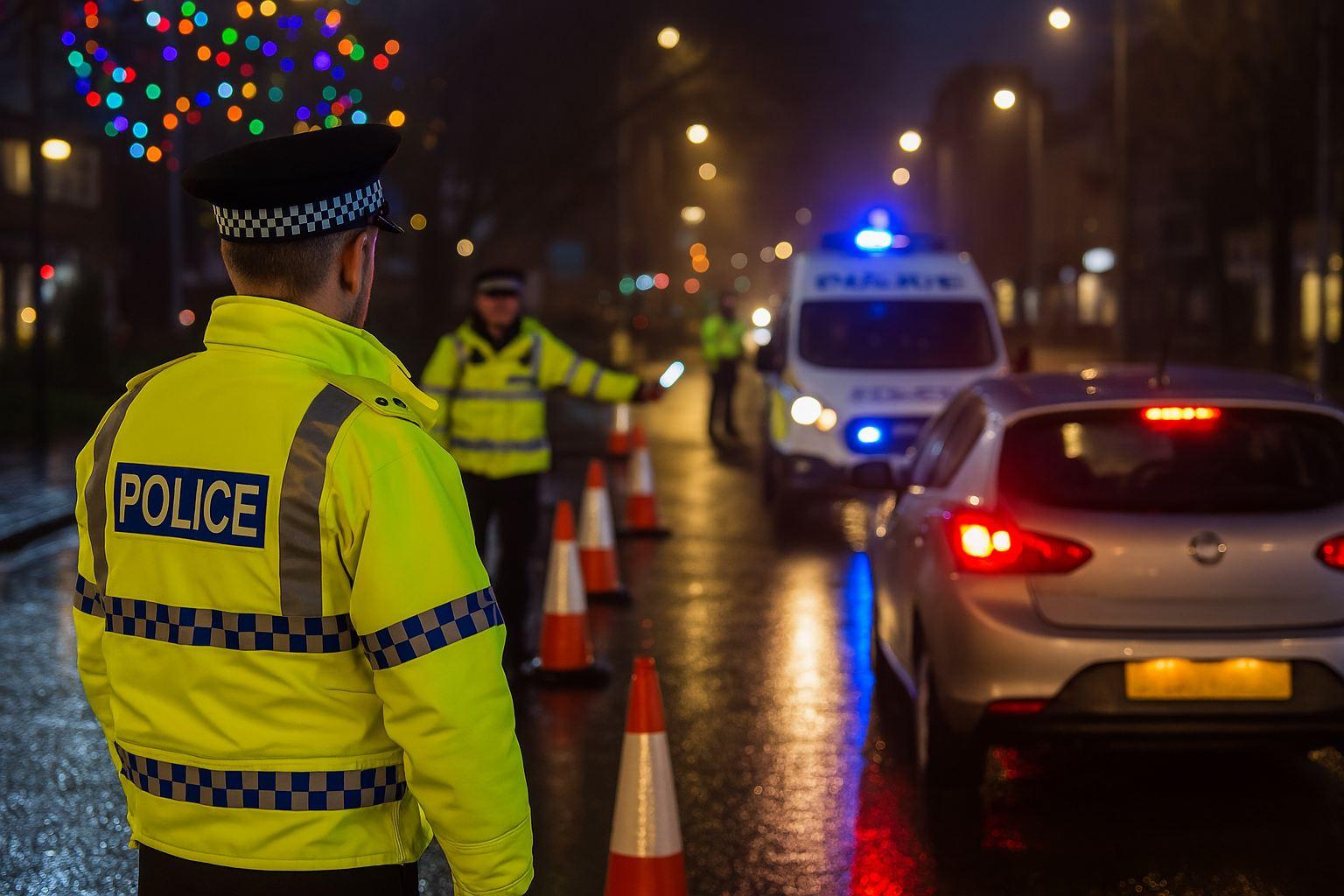 Seasonal DUI Enforcement checkpoints in the evening